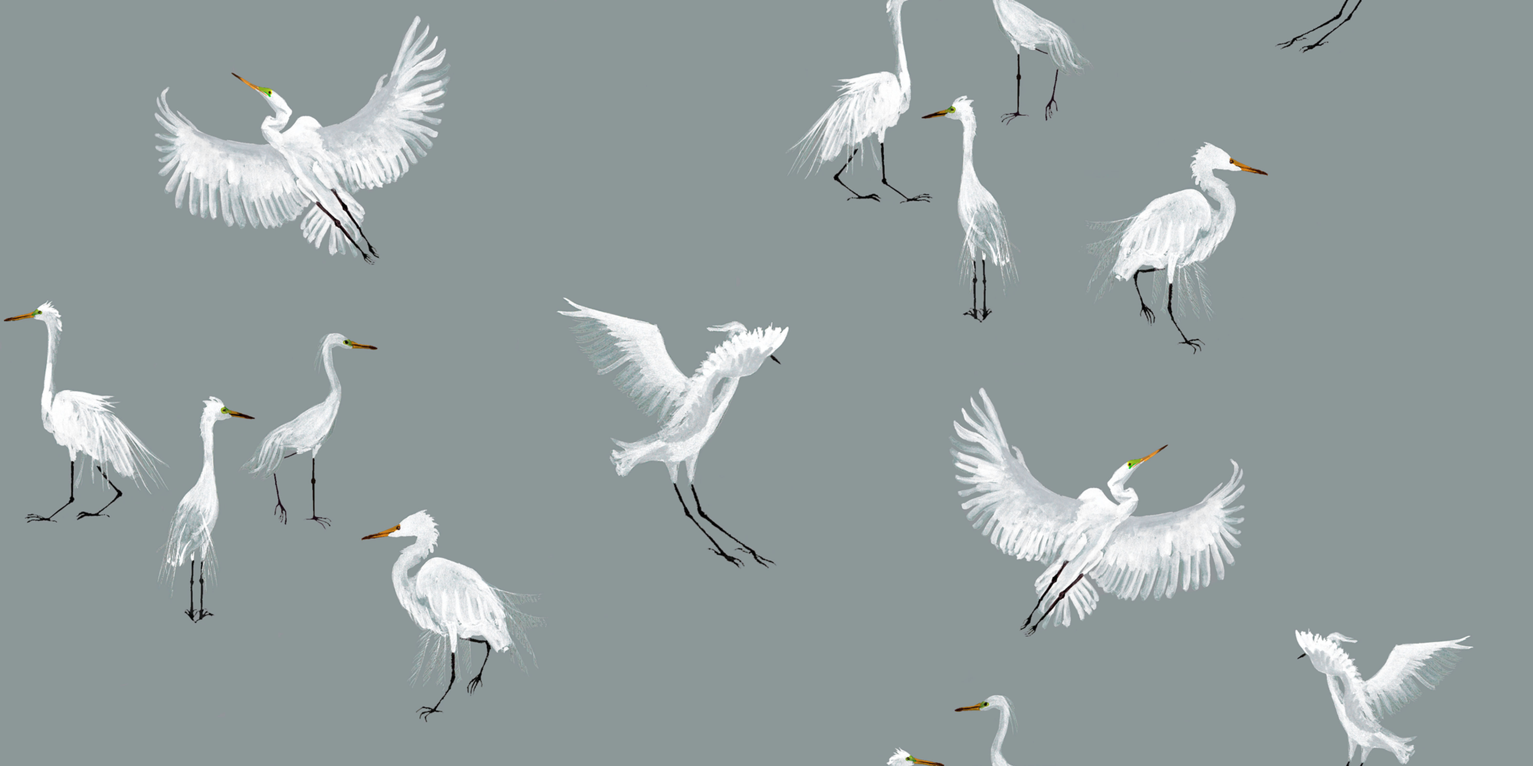 Egret Fabric sample -Rain