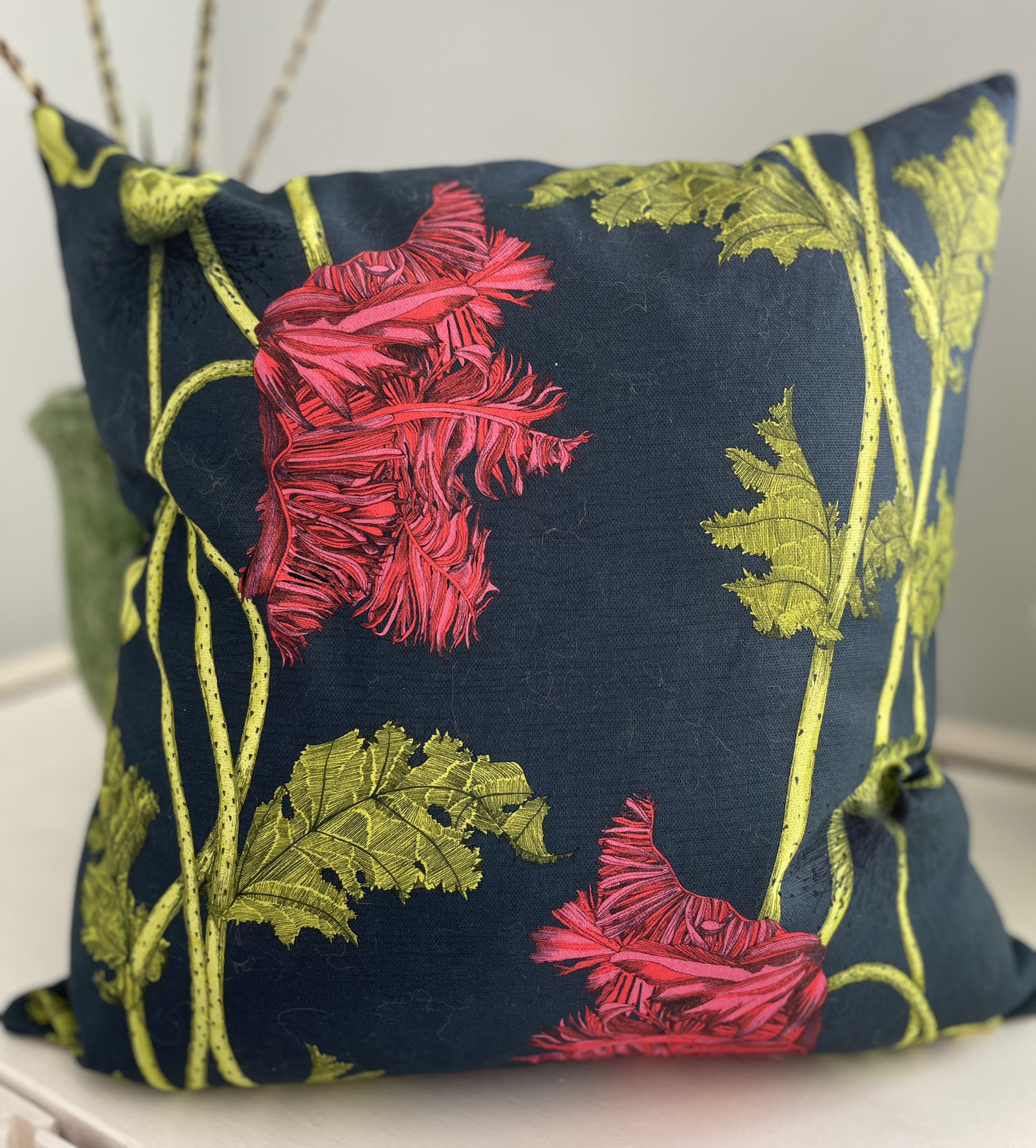 Poppy cushion - Cherry