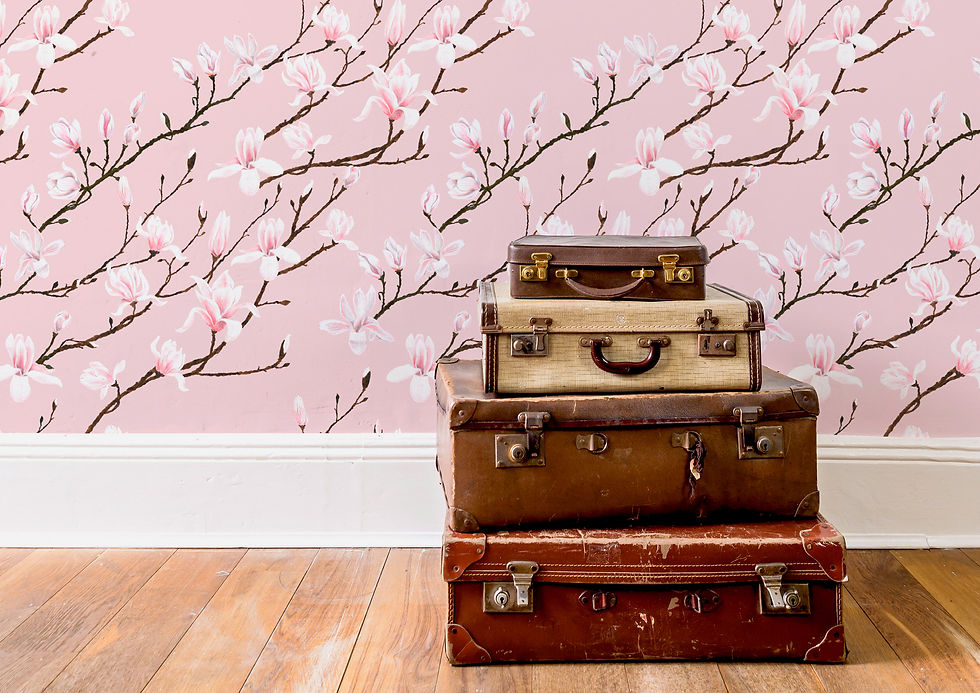 Thumbnail: magnolia wallpaper by designer Petronella Hall