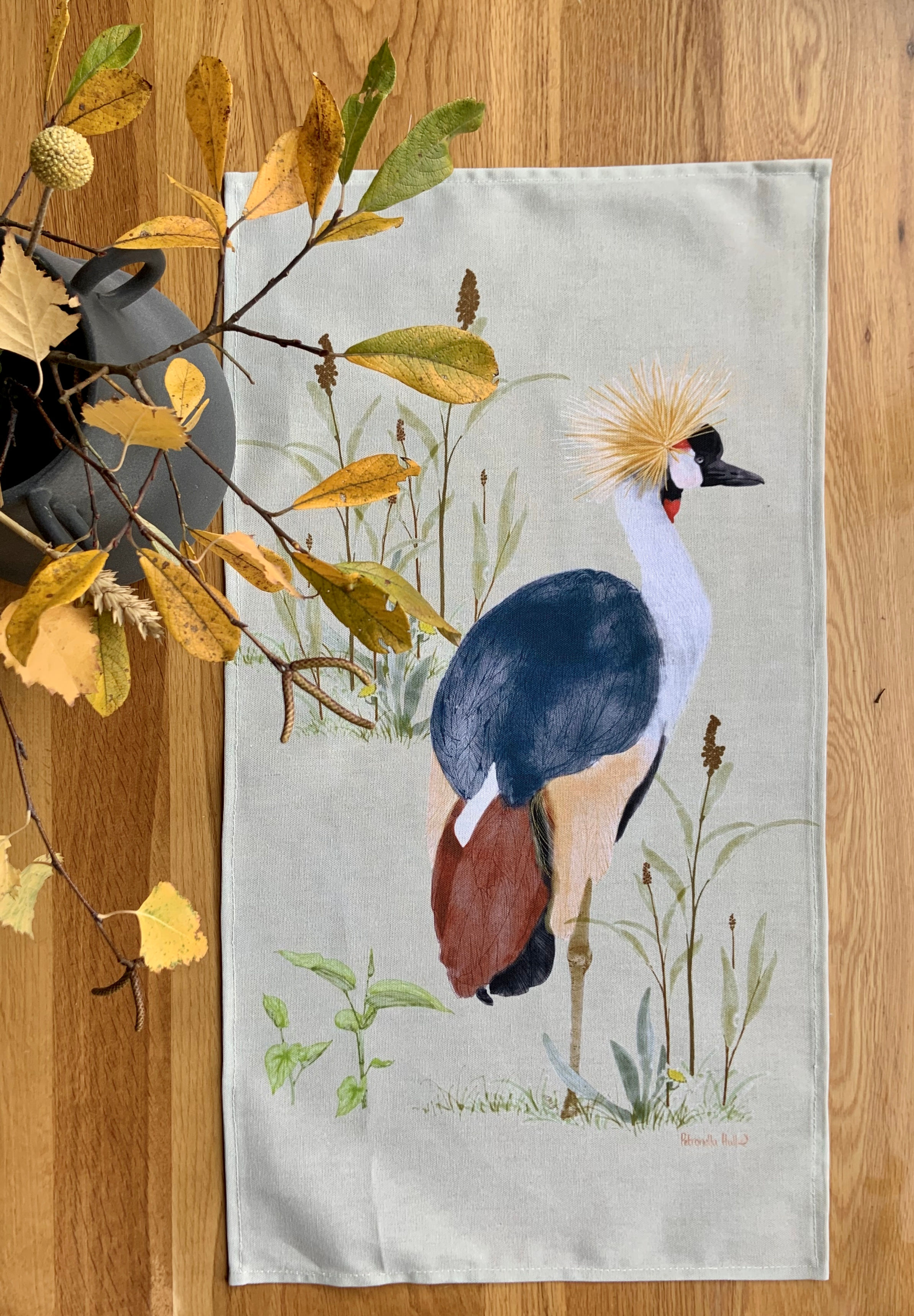 small beige cotton tea- towel