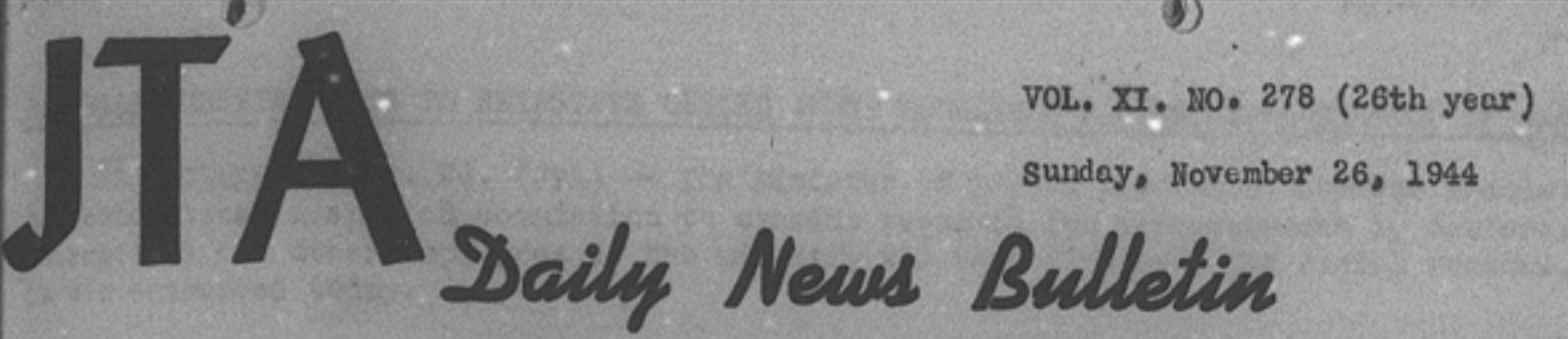 JTA, November 26, 1944