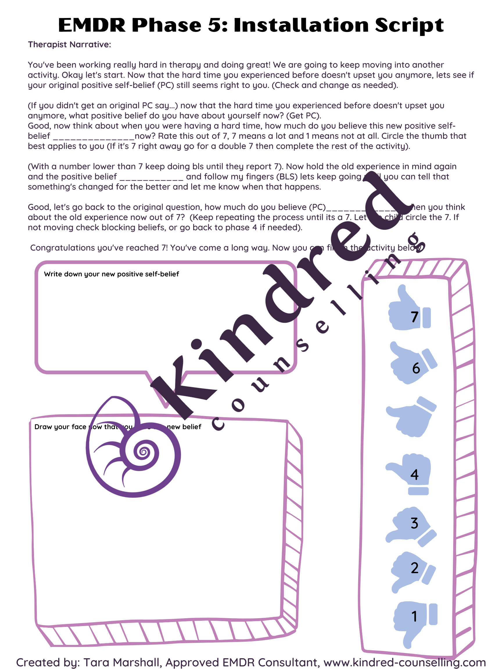 EMDR Phase 5: Installation Script (2pgs)