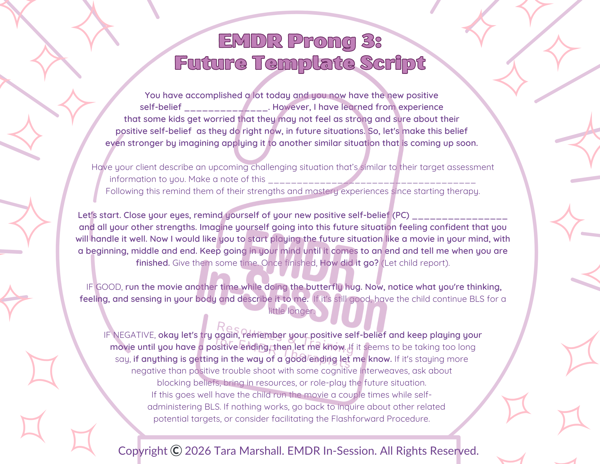 EMDR Third Prong: Future Template Script  Crystal Ball (1pg)