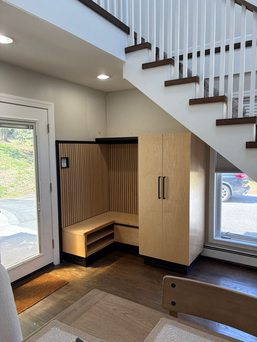 part furniture/part built in storage unit