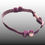 Thumbnail: Purple headband with floral accents. Flowered Print Headbands for Hearing Aids.