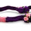 Thumbnail: Two purple Flowered Print Headbands for Hearing Aids & Cochlear implants with pink roses
