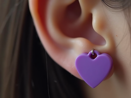 Purple Heart Charms: Stylish Accessories for Hearing Aids