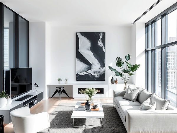 modern interior toronto condo white walls