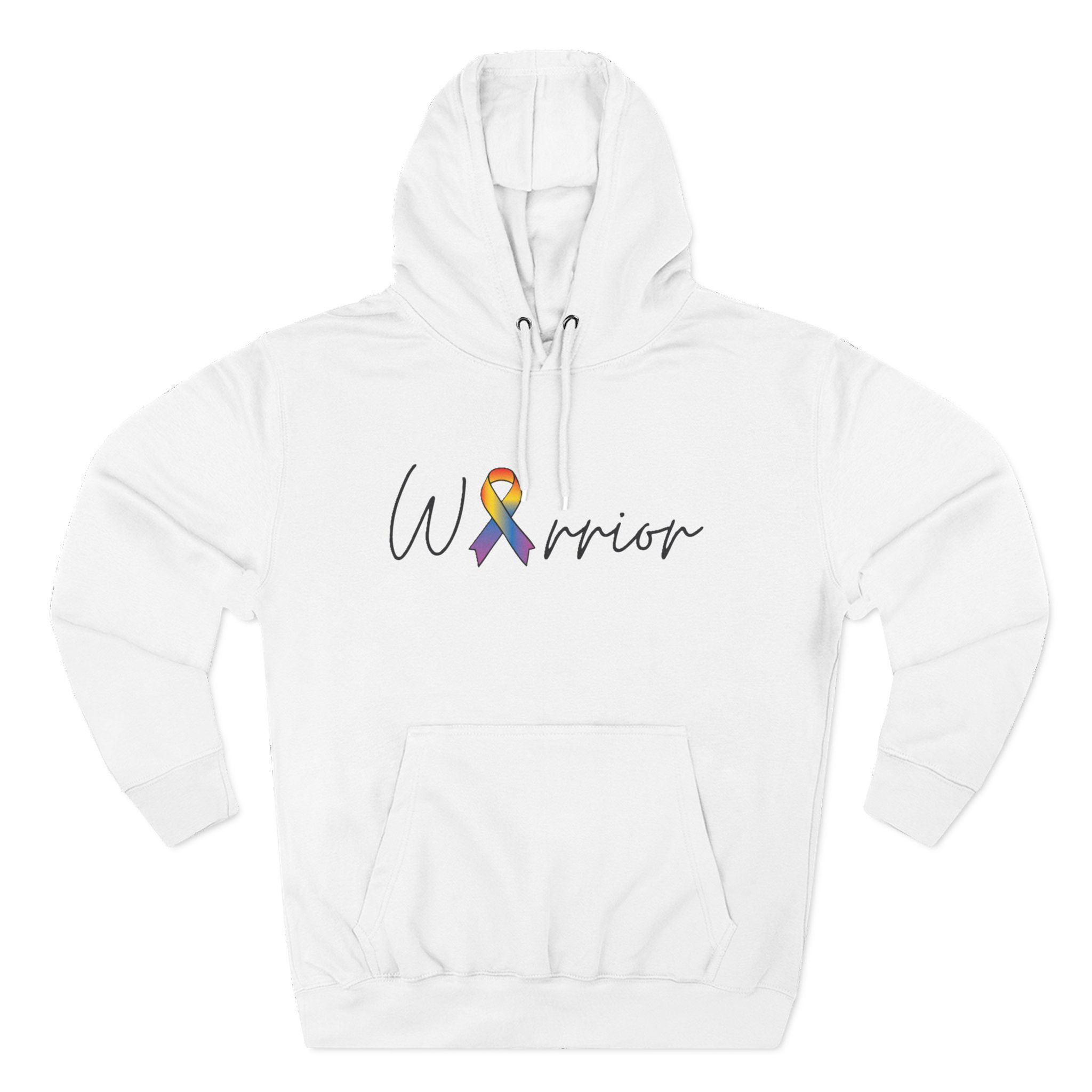 Whimsical Warrior Pride-Rainbow Ribbon 3 Panel Hoodie