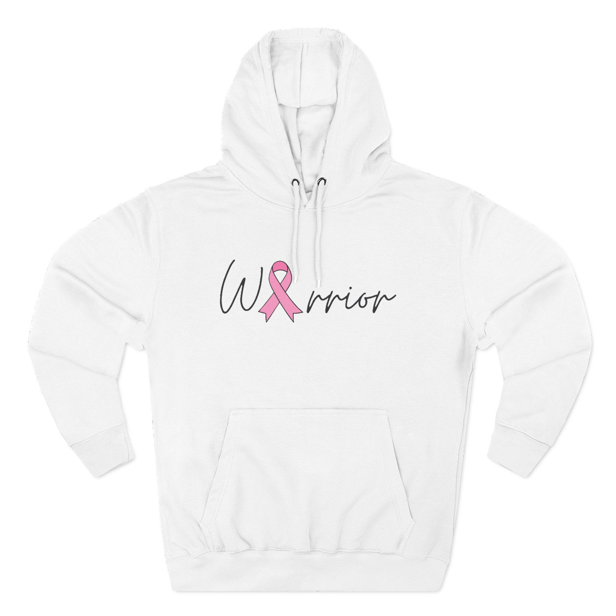 Whimsical Warrior Breast Cancer-Pink Ribbon 3 Panel Hoodie