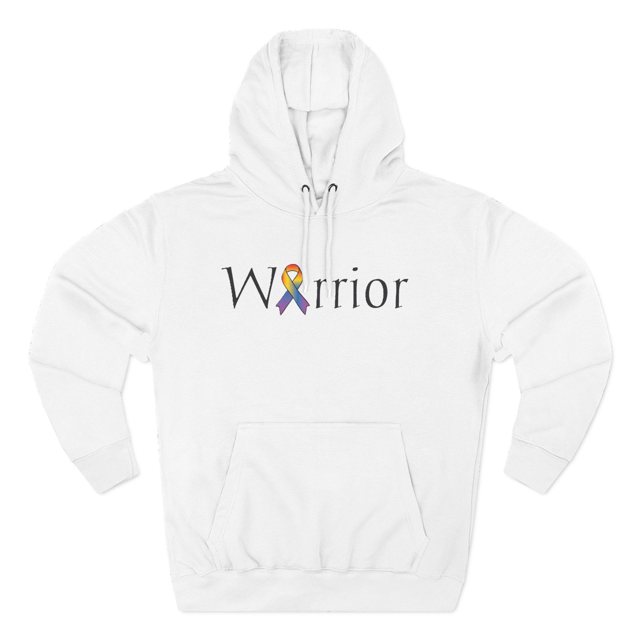 Warrior Pride-Rainbow Ribbon 3 Panel Hoodie