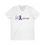 Thumbnail: Whimsical Warrior ADHD/ADD-Purple Ribbon V-Neck T-Shirt