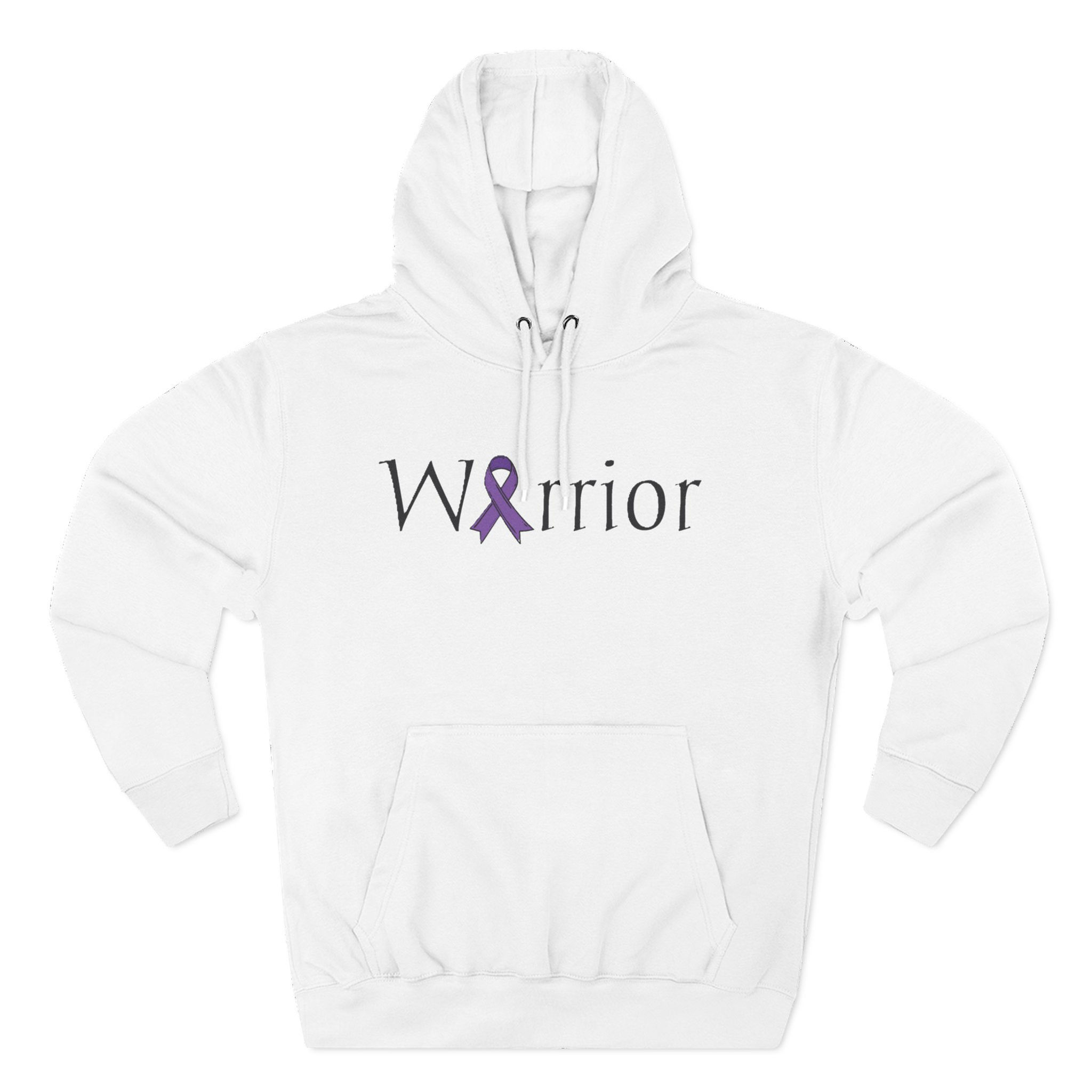 Warrior Leiomyosarcoma-Purple Ribbon 3 Panel Hoodie