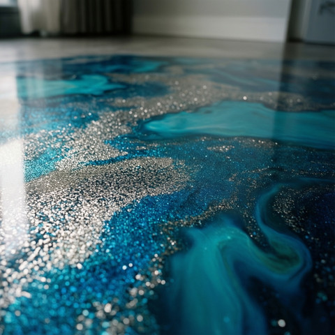 Custom Color Epoxy Flake Project