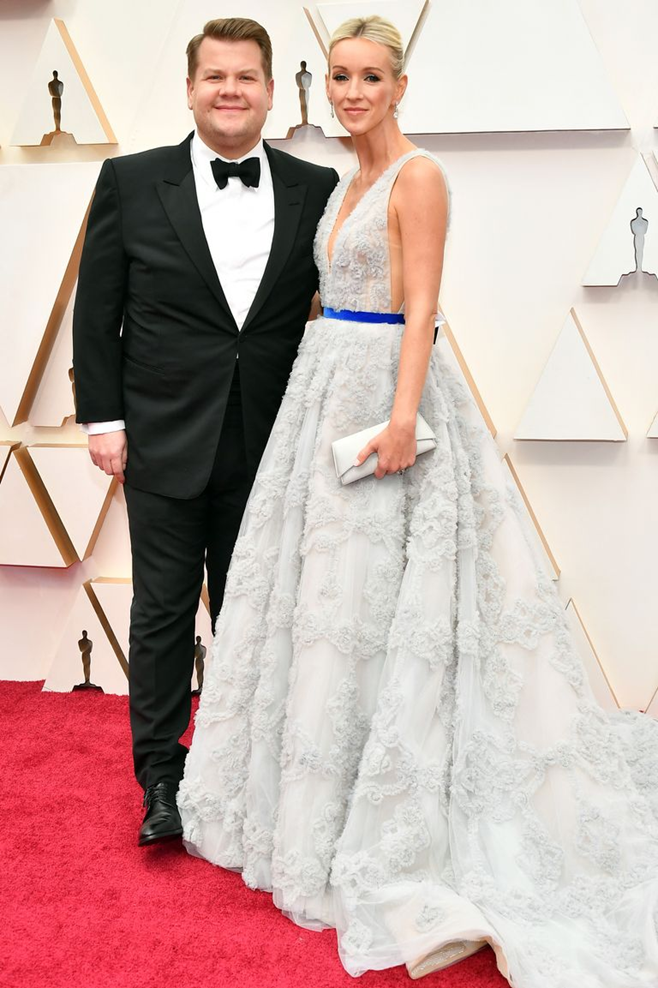 James Corden and Julia Carey