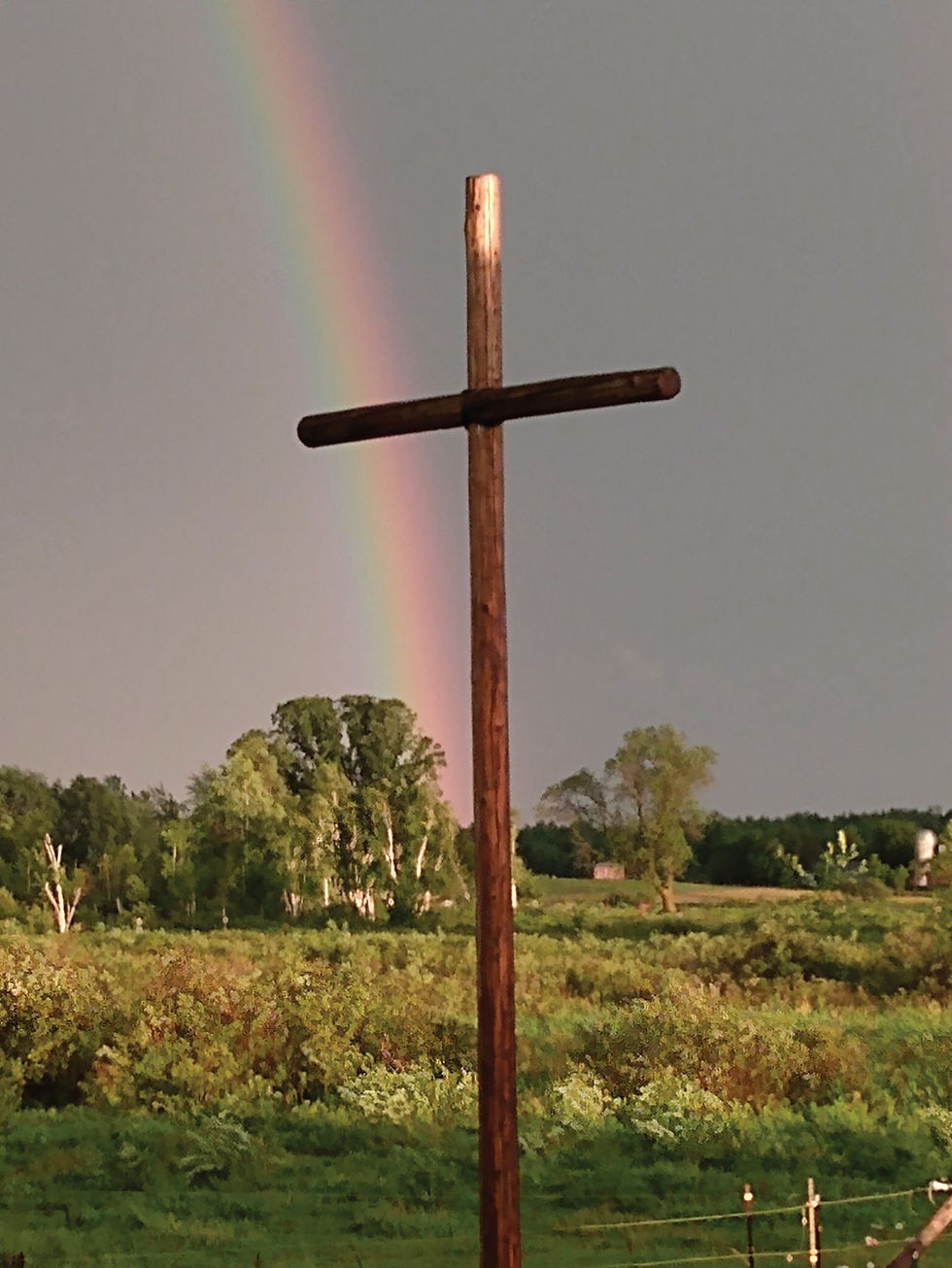 Rainbow and Cross at the horse ranch, MN