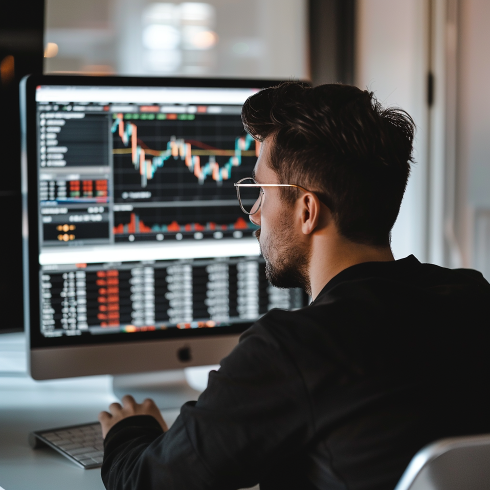 A rich man checking his wealth.