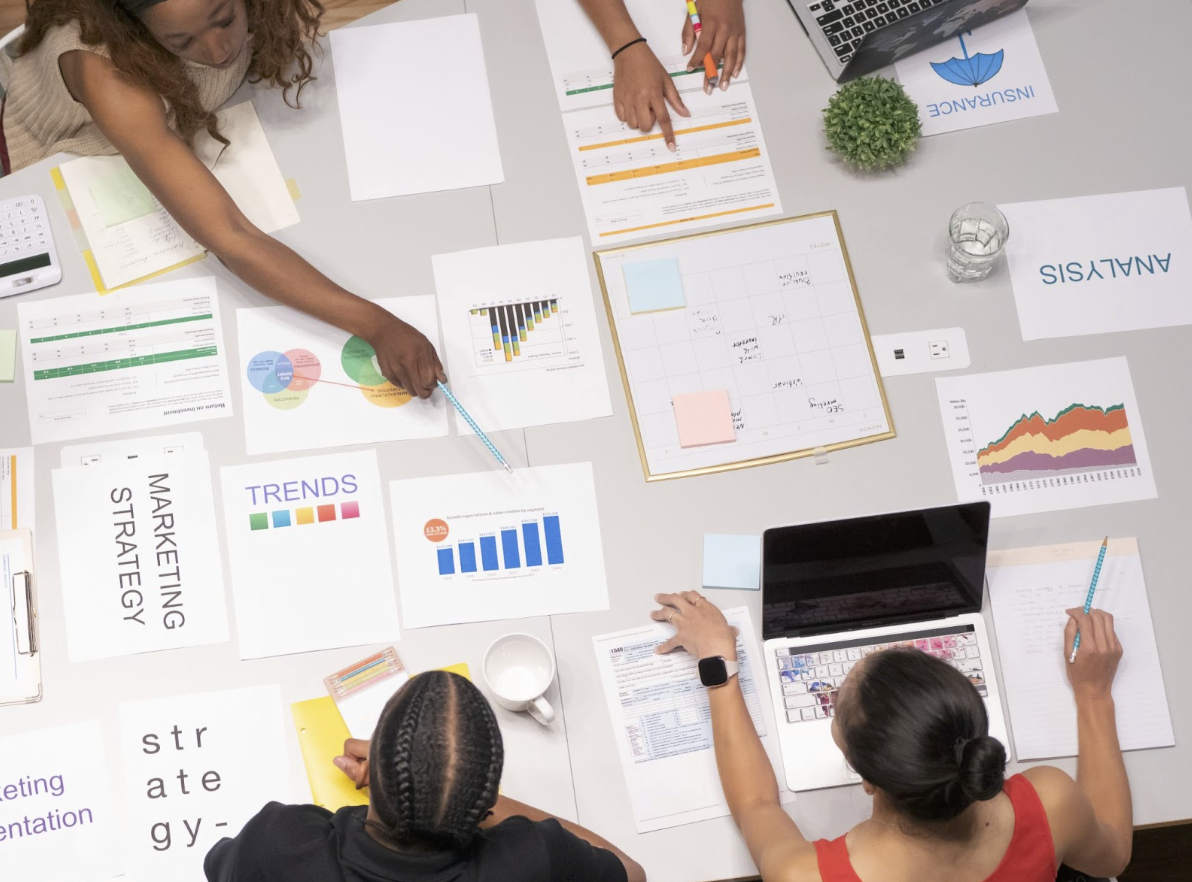 People ideating a company newsletter