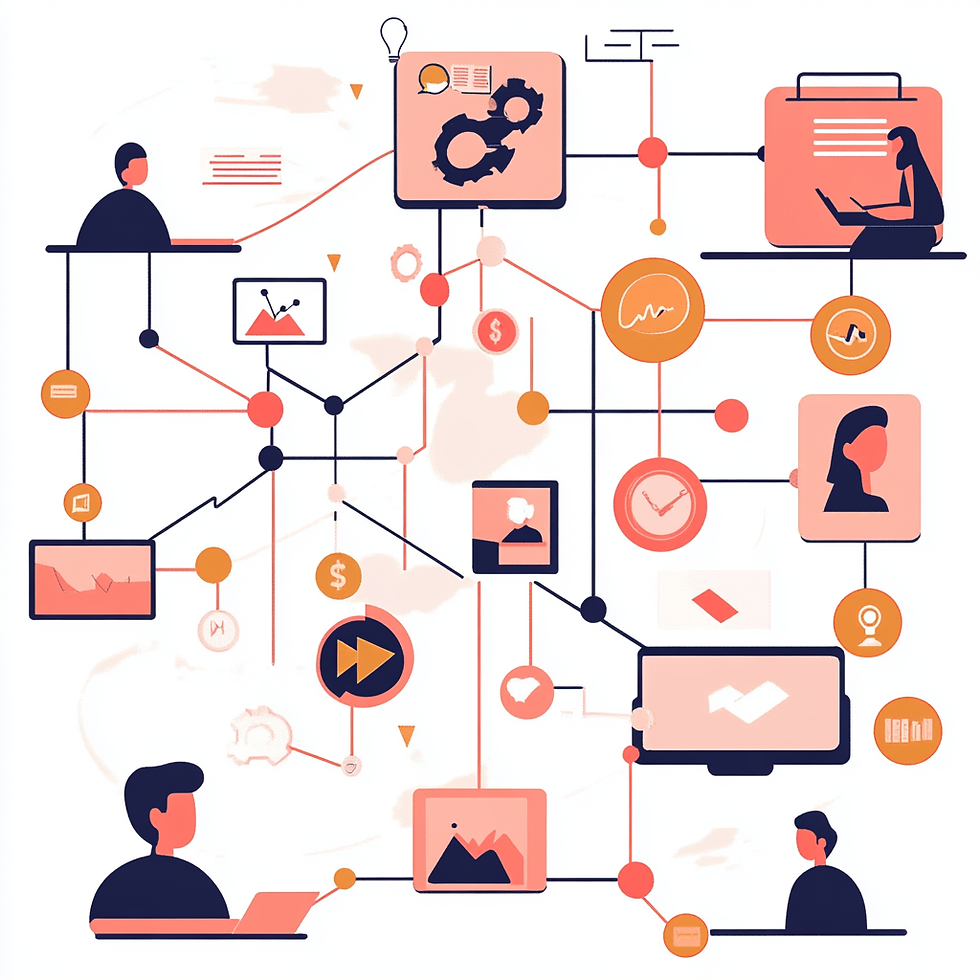 vector based image for the concept of Aggregator Business Model