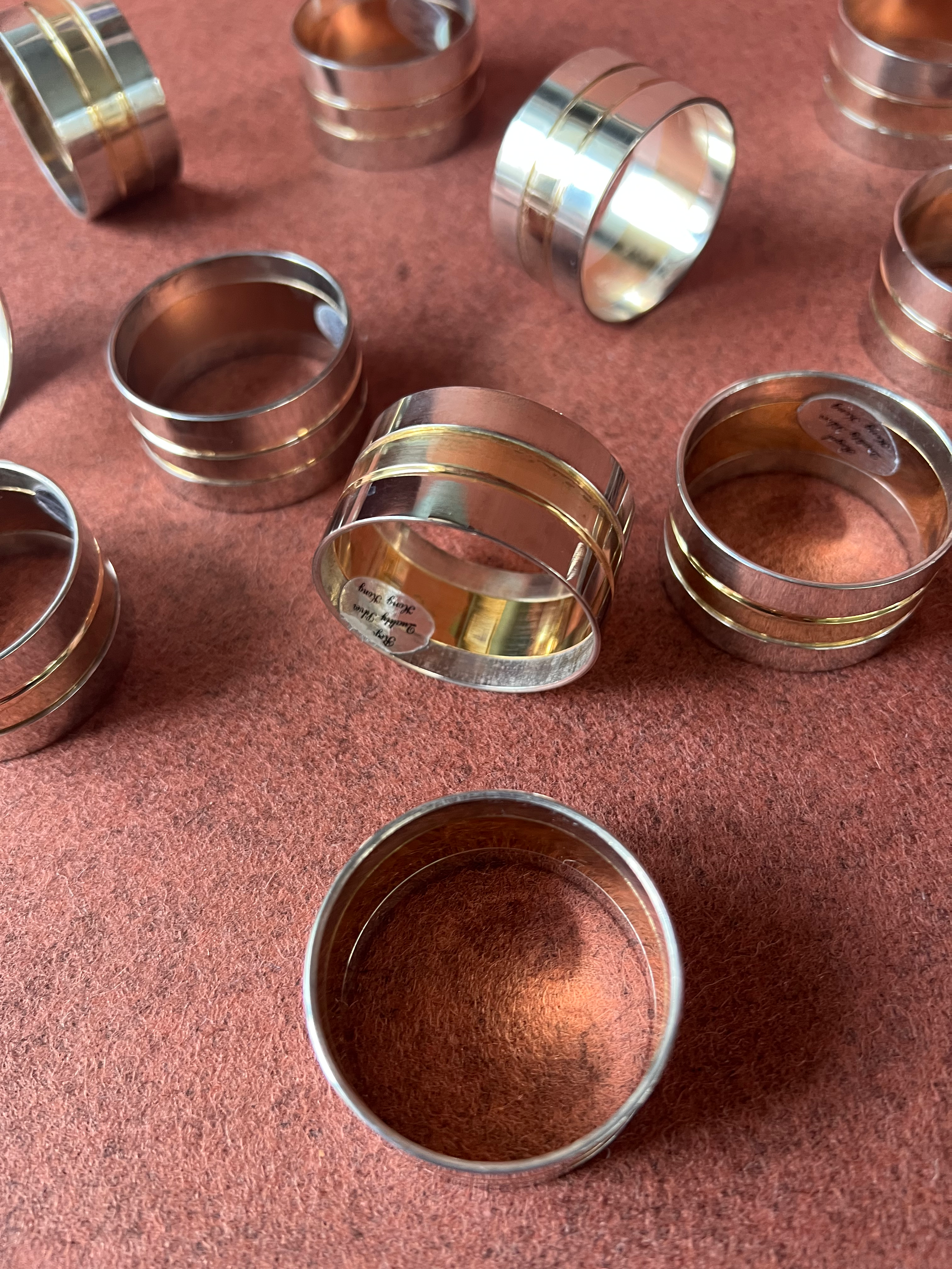 (12) Two-Tone Napkin Rings