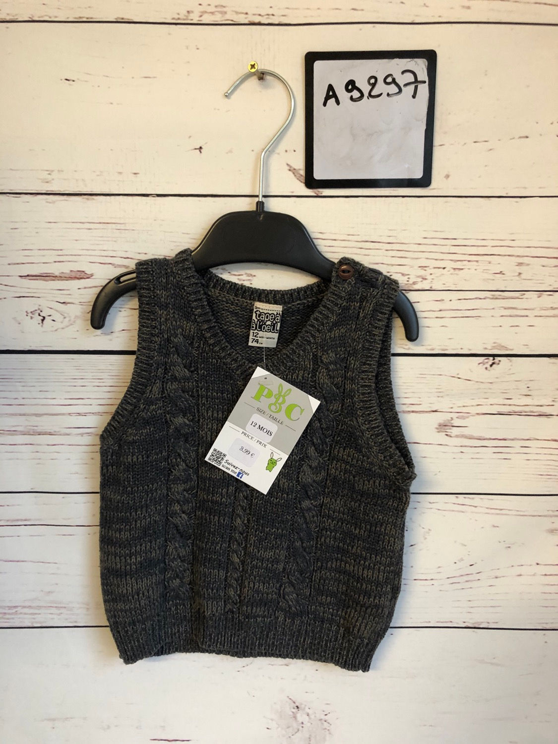 PULL Tape à l'oeil 12 MOIS manche courte 