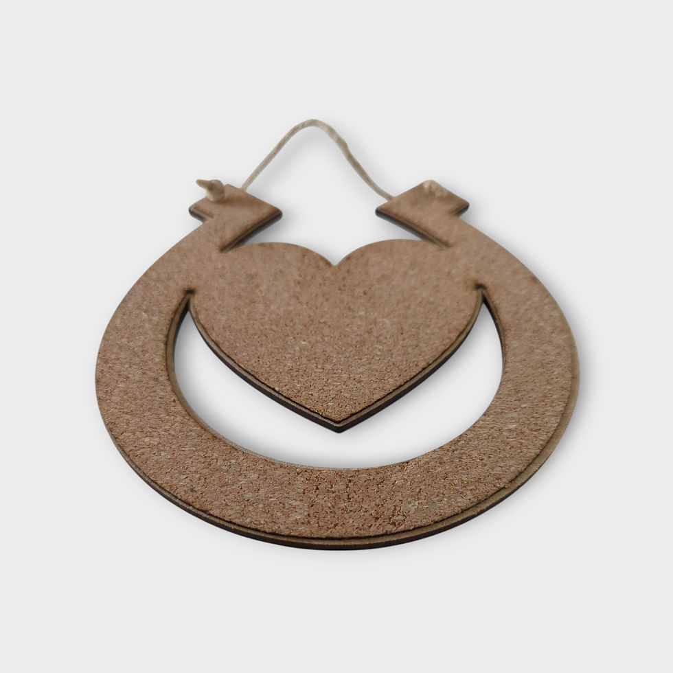 Thumbnail: MDF and cork horseshoe gift for bride and groom
