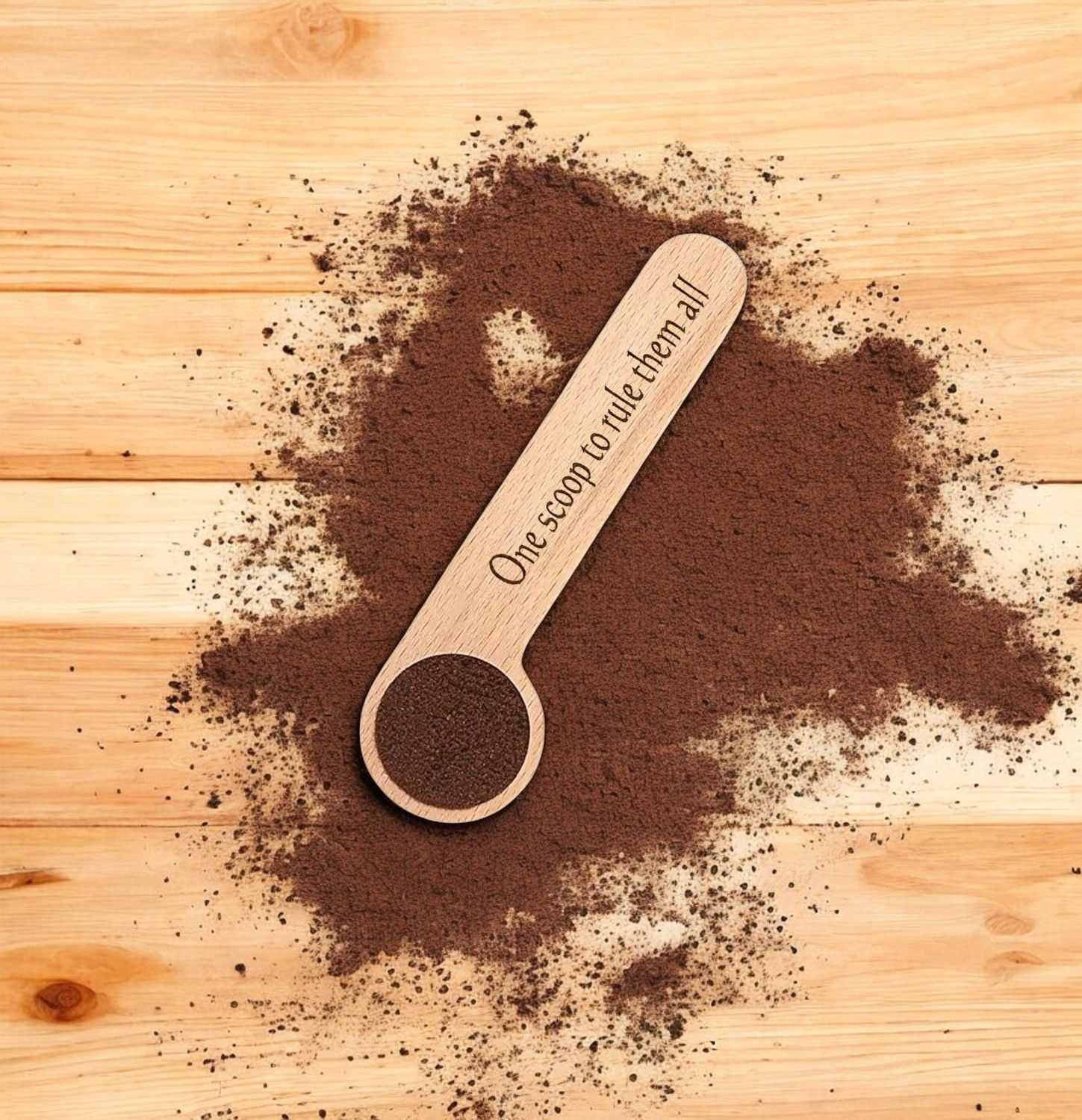 Laser Amore 2-in-1 Personalised Coffee Scoop Front View