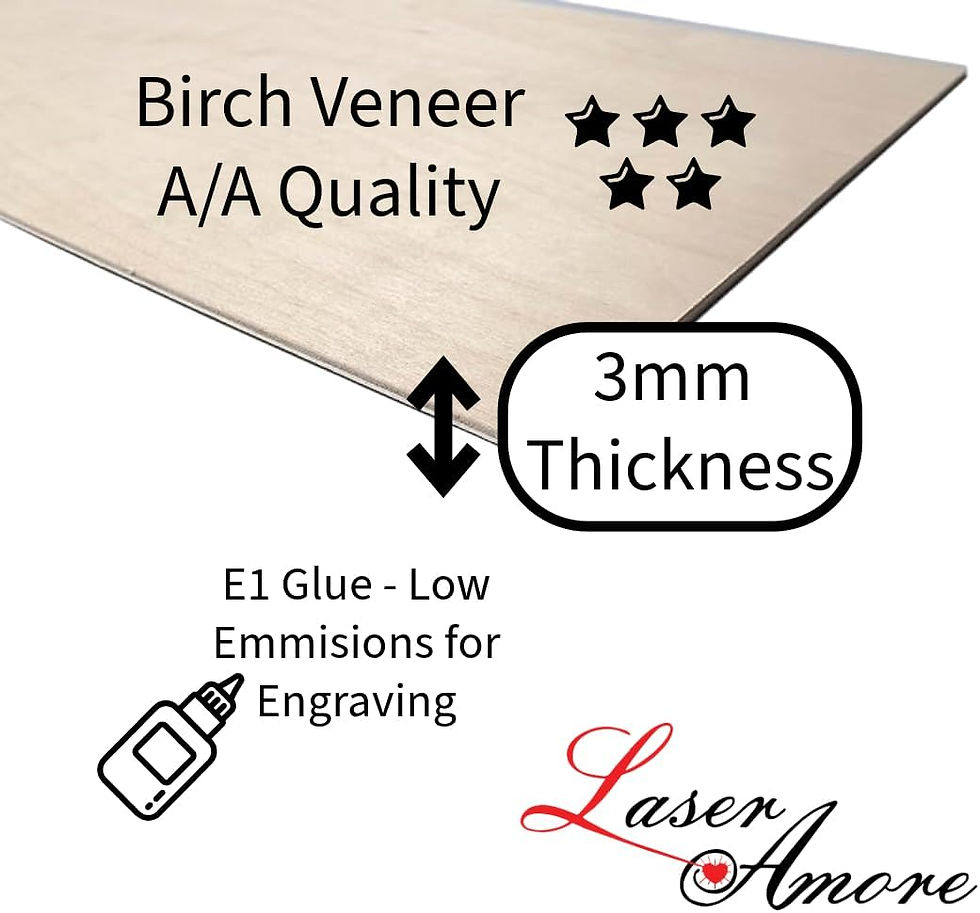Thumbnail: Scroll saw and pyrography-ready birch wood sheet close-up