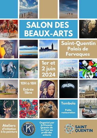 Affiche salon des beaux-arts de Saint-Quentin auquel a participé l'artiste peintre Lydia Meriaux