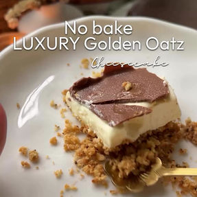 No Bake LUXURY GOLDEN OATZ Cheesecake