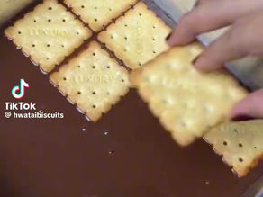 Chocolate Pudding with Biscuit Layers x LUXURY Calcium Cracker