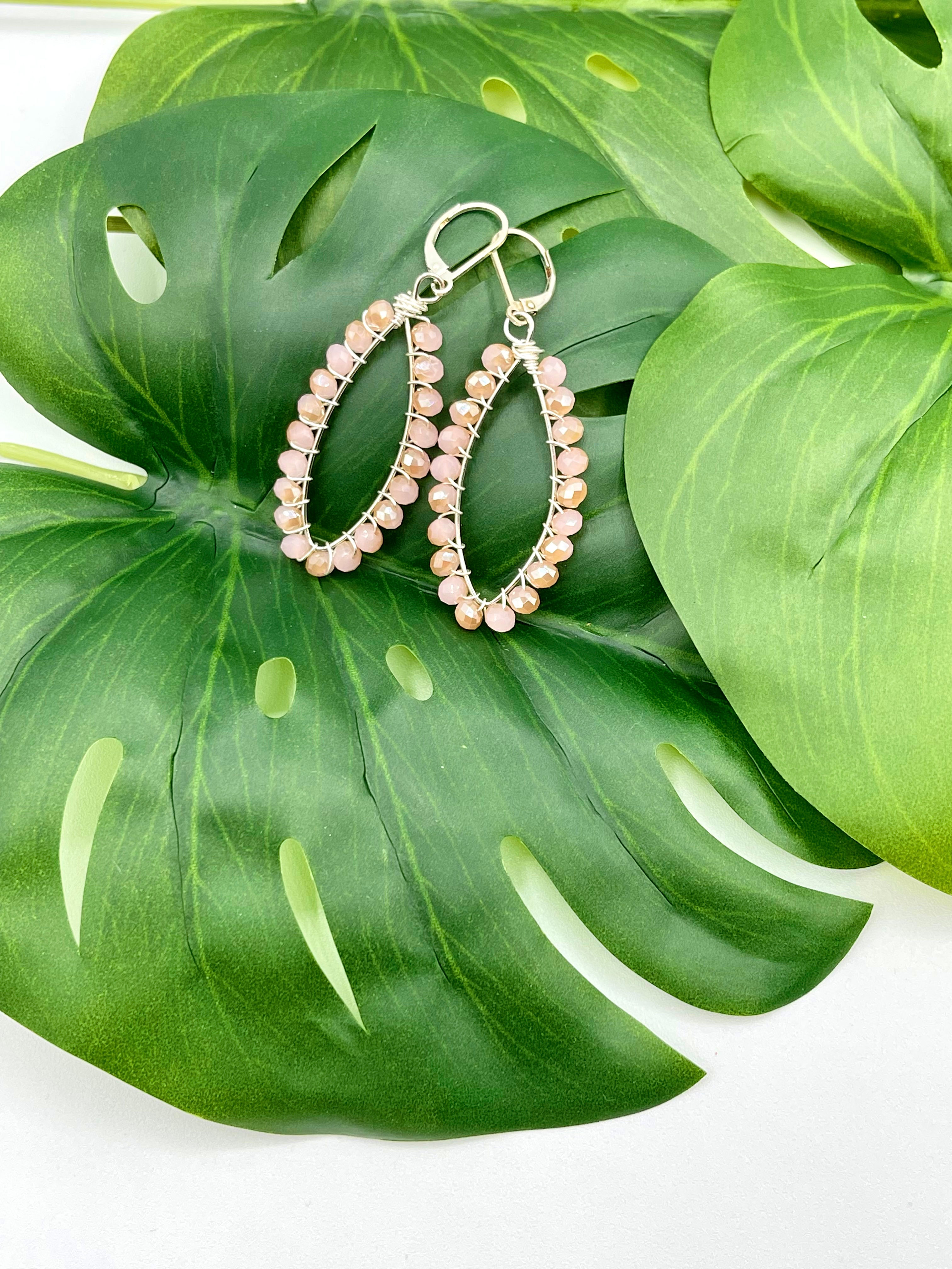 Single Wrapped Earring in Blush