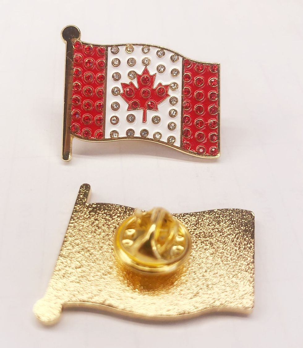 Thumbnail: Canadian Flag Rhinestone Pin Lapel