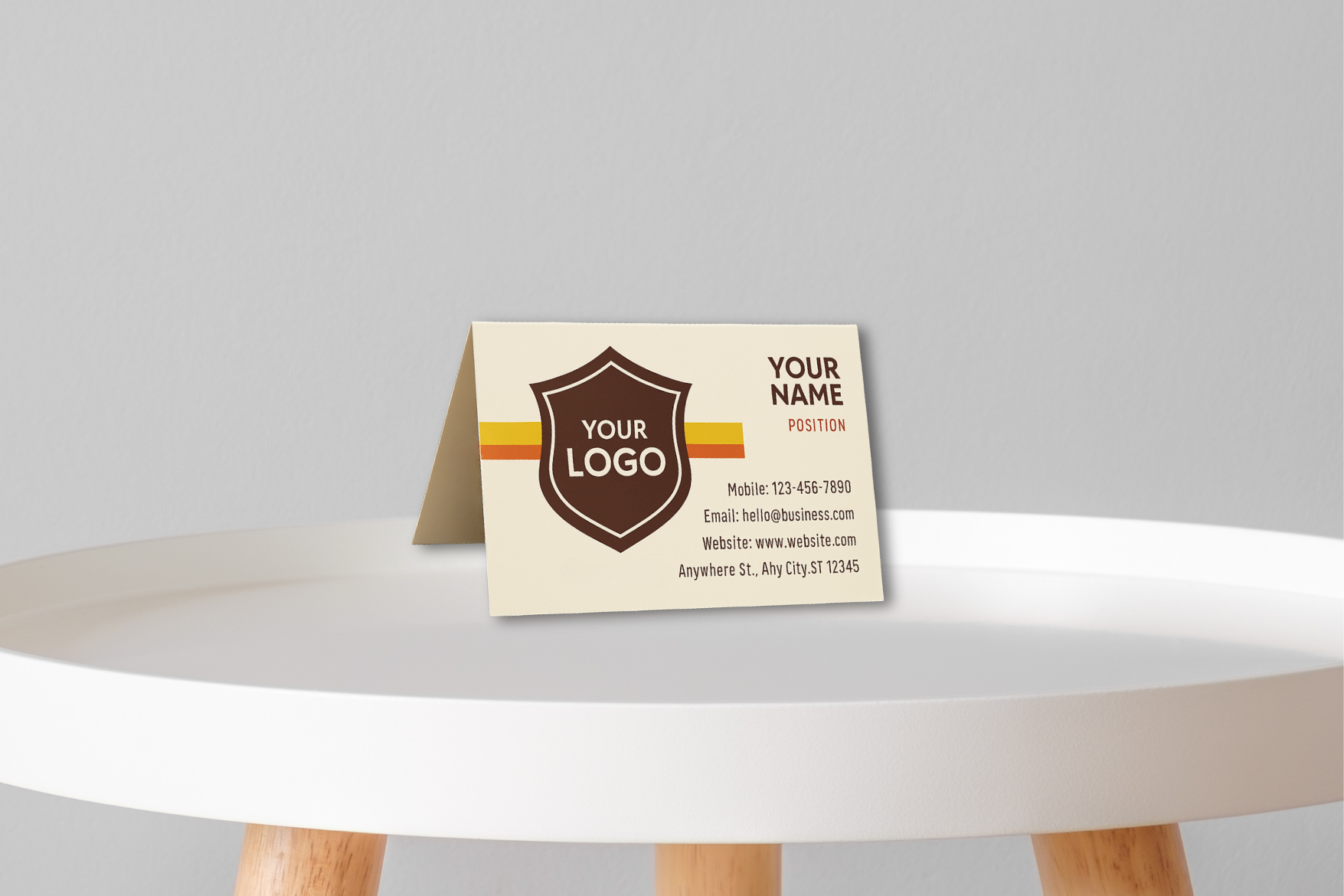 Folded Business Cards