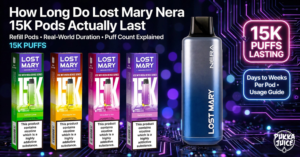 how long does a lost mary vape last Do Nera 15K Pods Actually Colours:FRESH GREEN TEXAS Night Crawler RAZ Flavor: