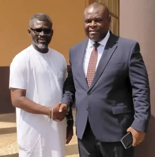 Two Edograms shaking hands