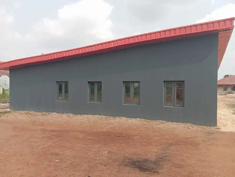 The side of the new block