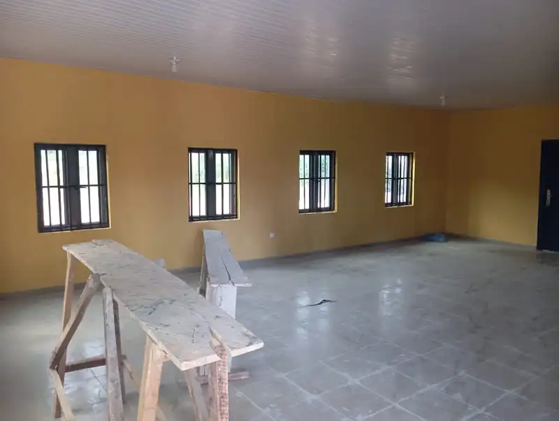 A classroom in the new block with new windows