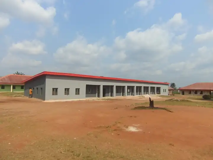 The new block on the school grounds