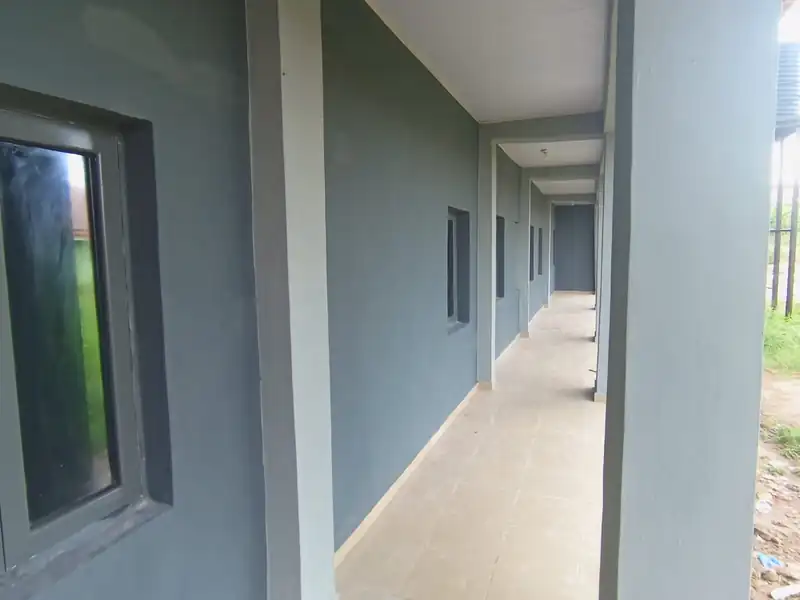 The corridor along the new block