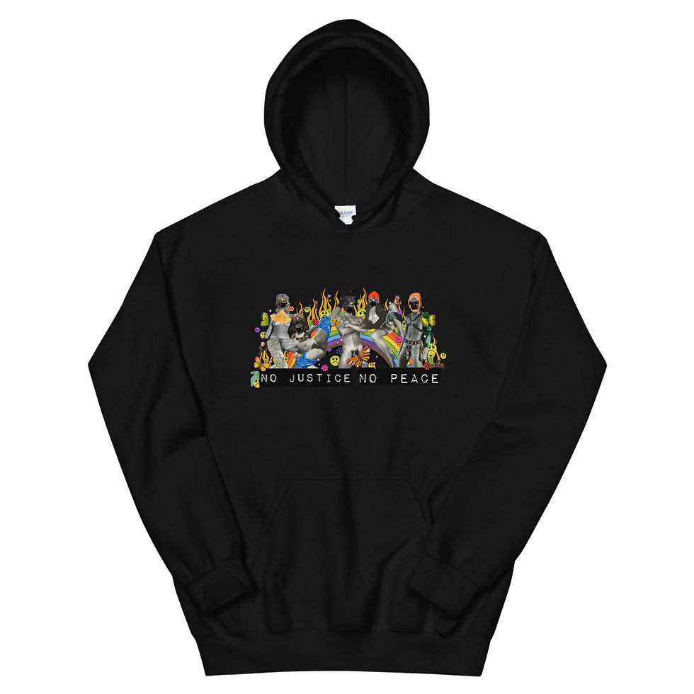 Thumbnail: No Justice No Peace Defund the Police #blacklivesmatter Unisex Hoodie