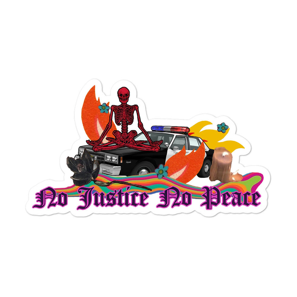 No Justice No Peace- #blacklivesmatter Bubble-free stickers