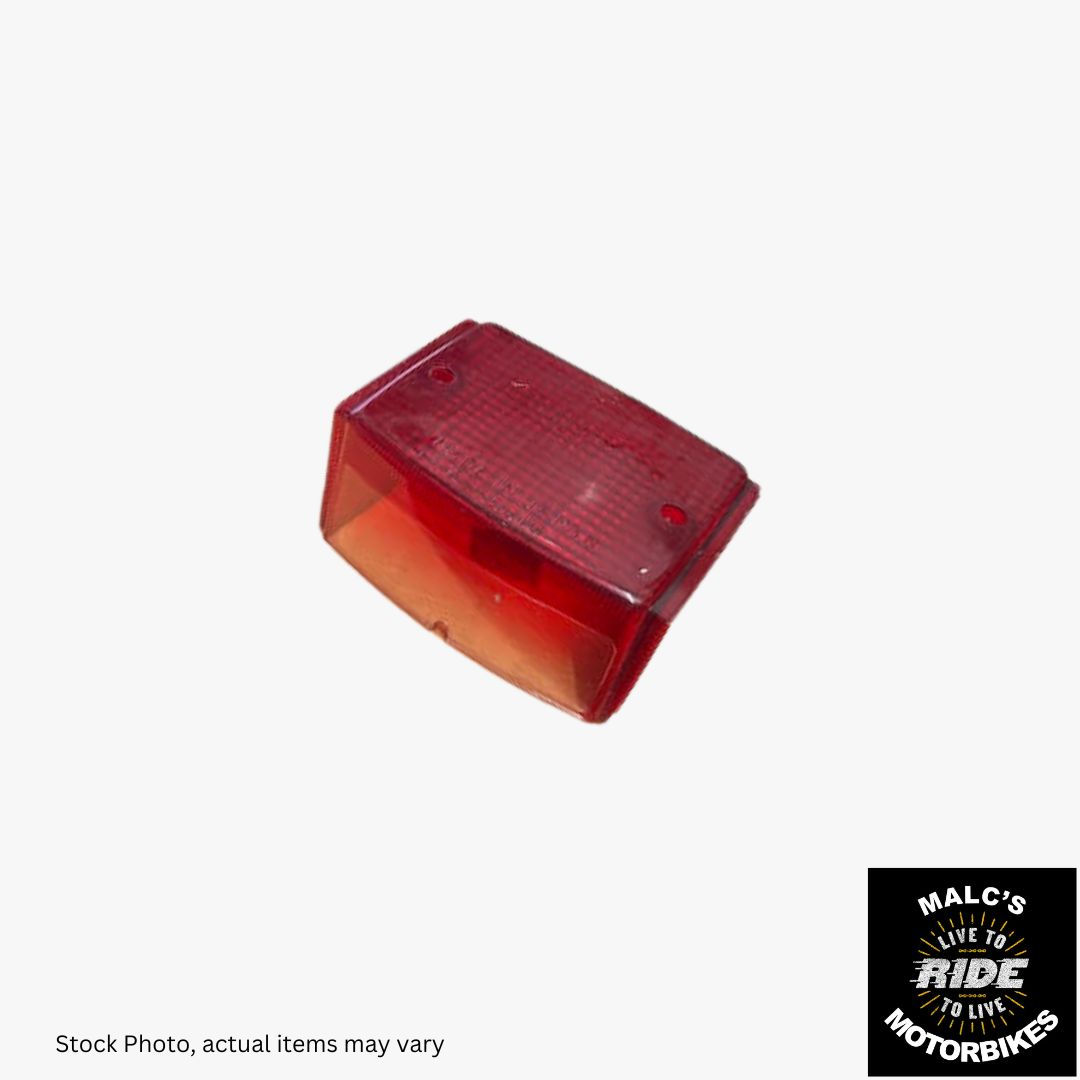 Red NOS Honda Indicator Lens, Malc's Ride logo, and other details. Malcsmotorbikespares.