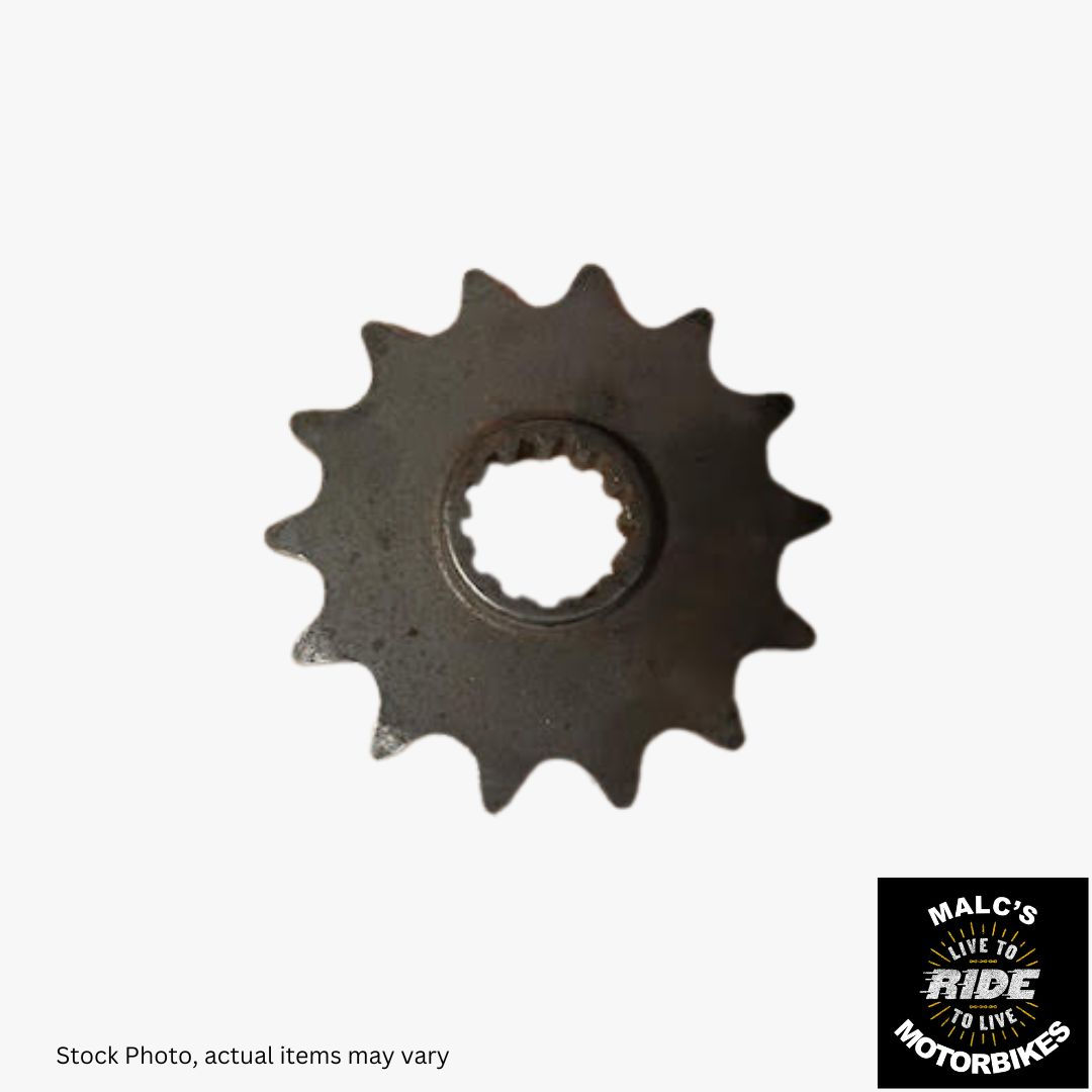 Motorcycle sprocket part on white background, Malc's Ride With Motorcycles