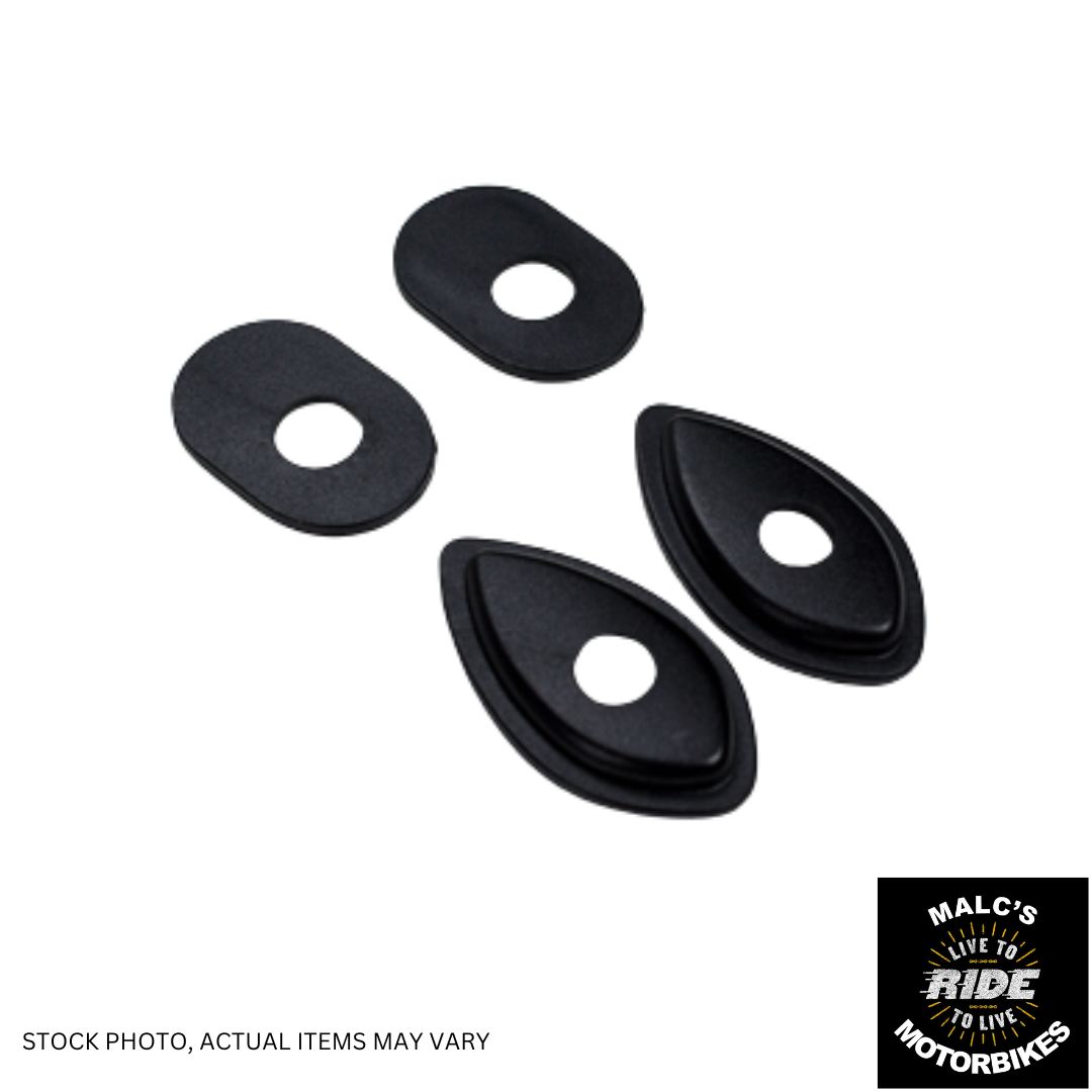 Four motorcycle parts on white background Malcsmotorbikespares