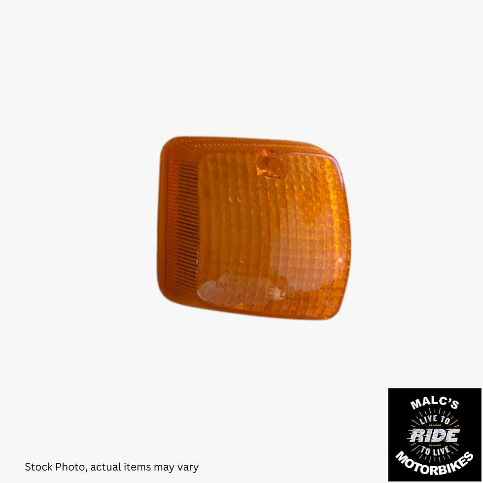 Orange NOS Honda Indicator Lens, motorcycle part, Malcsmotorbikespares, spare part, clear background.