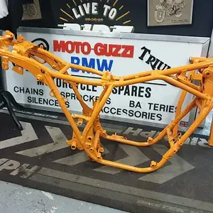 Orange motorcycle frame 