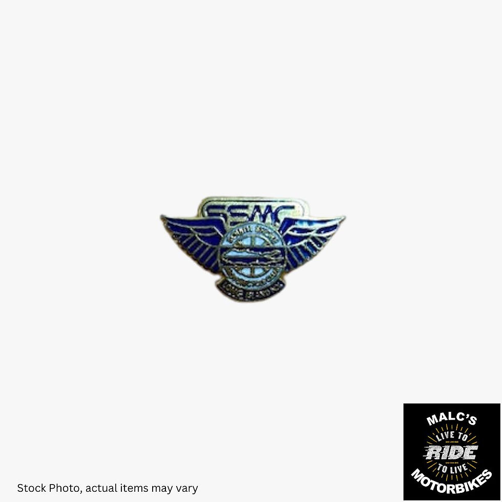 SEM GT badge icon with blue wings, Life to Ride, Malcsmotorbikespares motorcycle brake pads