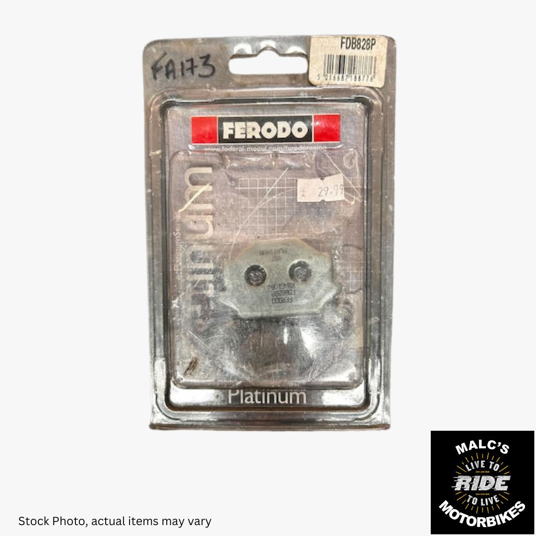 Ferodo brake pad pack Platinum, Malc's Ride, visible text, motorbike spares.