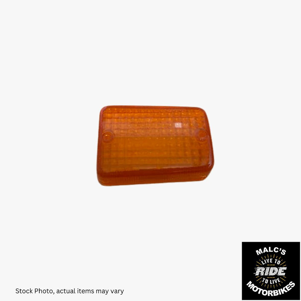 Orange lens, Malc's Ride, actual item may vary, motorcycle part from Malcsmotorbikespares.